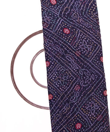 Indigo Blue Colour Bandhani Print Georgette Fabric